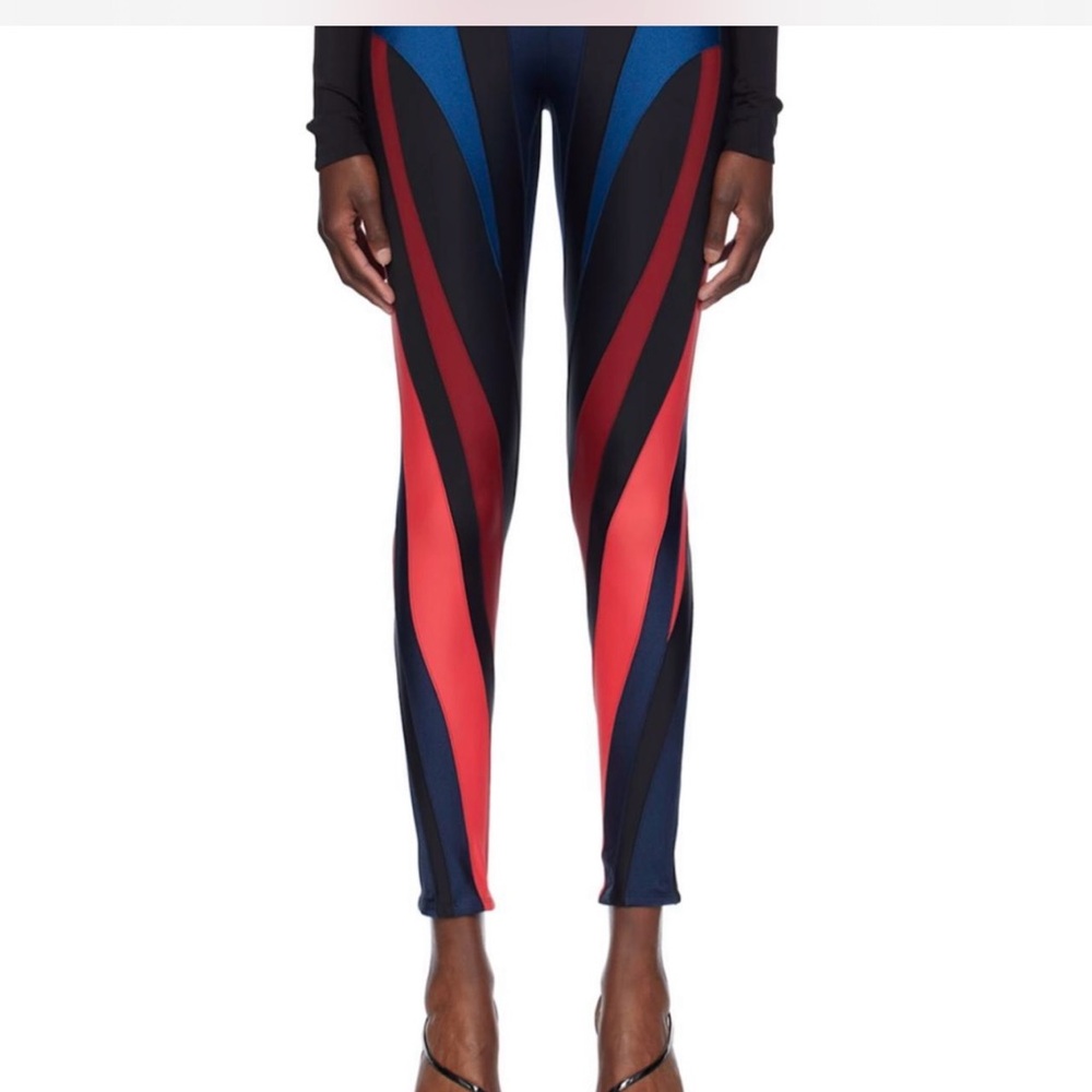 Mugler Red and Blue Women's Leggings
